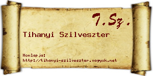 Tihanyi Szilveszter névjegykártya