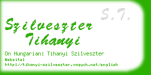 szilveszter tihanyi business card